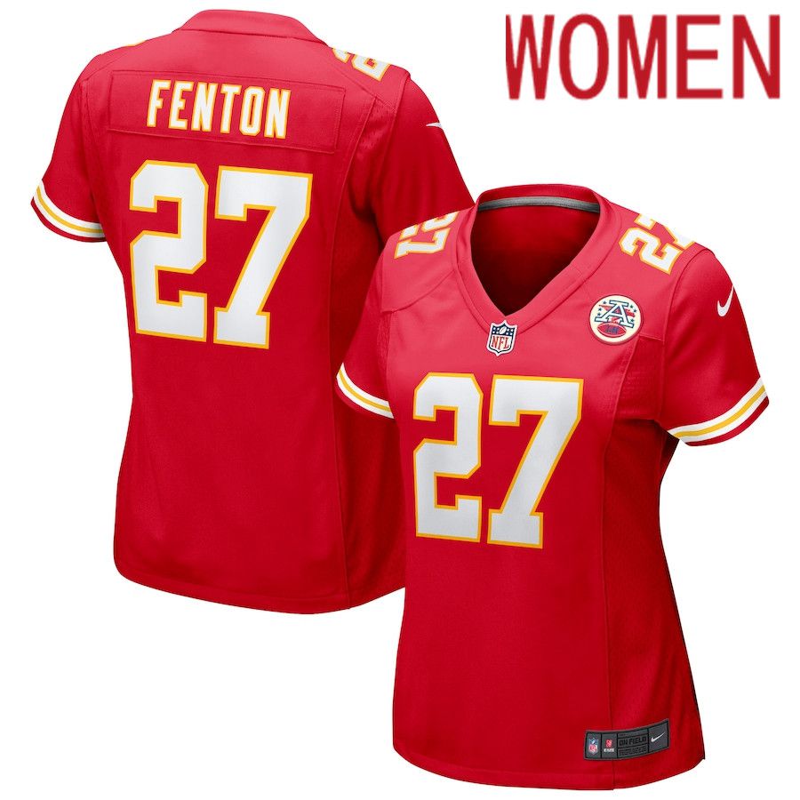 Women Kansas City Chiefs #27 Rashad Fenton Nike Red Game NFL Jersey